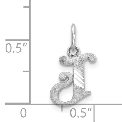 14KW Diamond-cut Letter J Initial Charm
