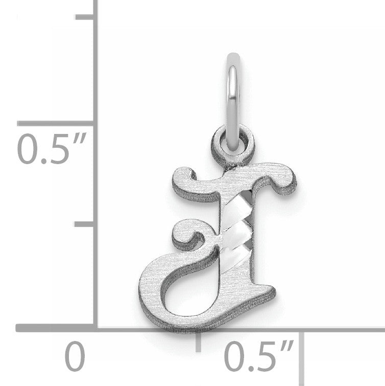 14KW Diamond-cut Letter J Initial Charm