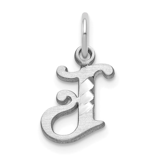 14KW Diamond-cut Letter J Initial Charm