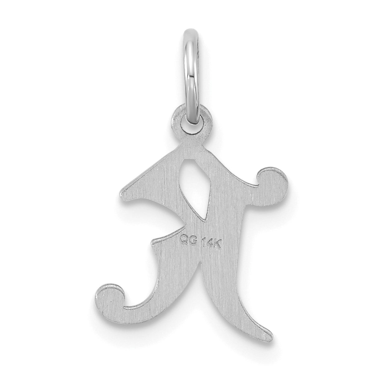 14KW Diamond-cut Letter K Initial Charm