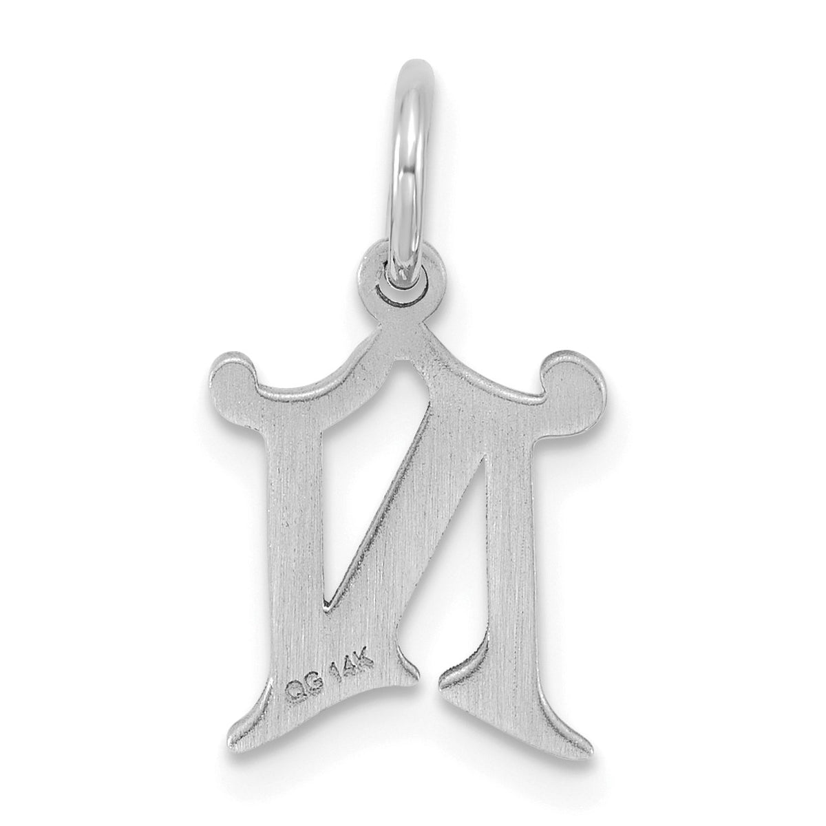 14KW Diamond-cut Letter N Initial Charm