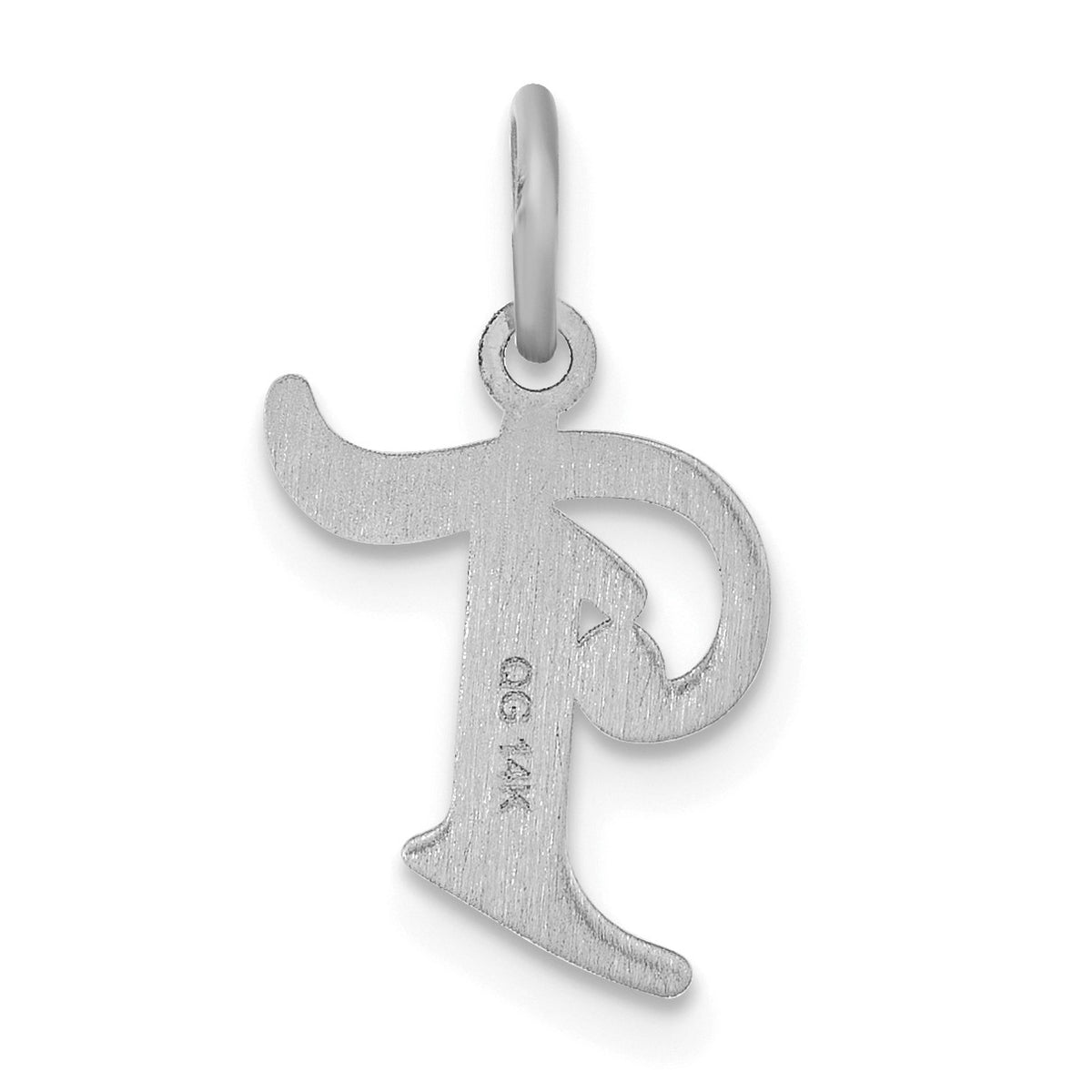 14KW Diamond-cut Letter T Initial Charm