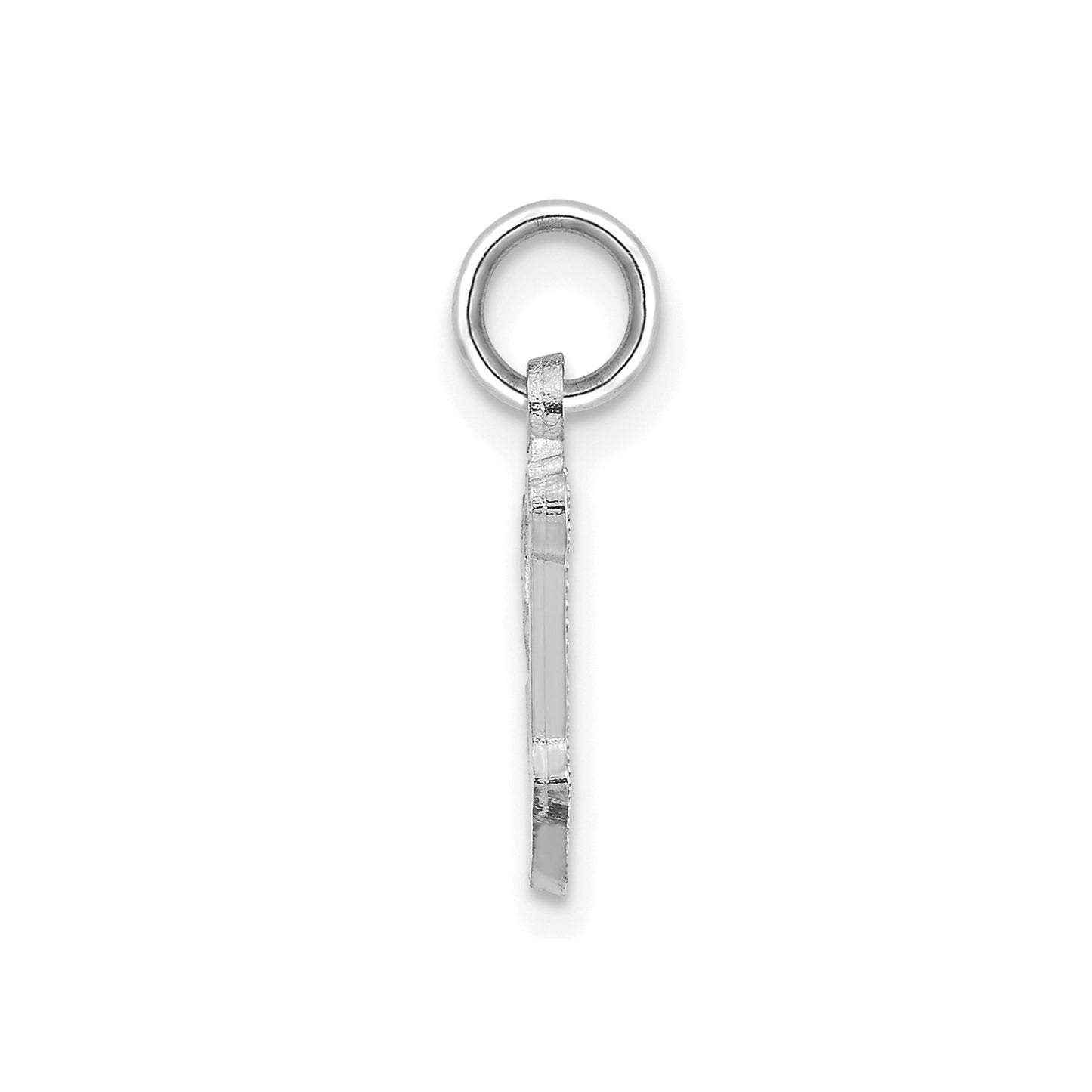 14KW Diamond-cut Letter V Initial Charm