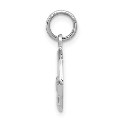 14k White Gold Claddagh Charm
