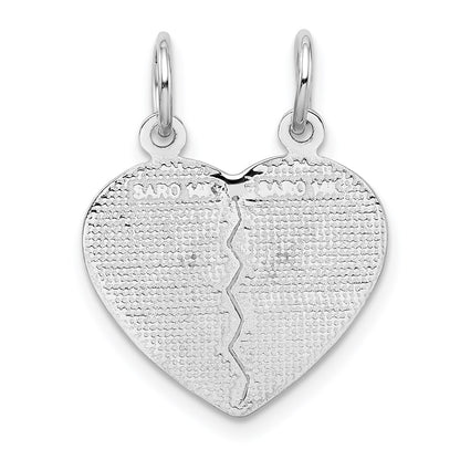 14k White Gold BEST FRIEND 2-Piece Break-apart Charm