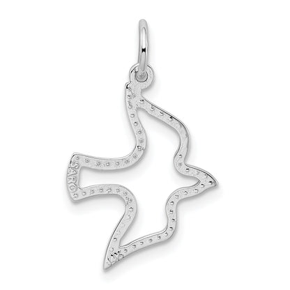 14k White Gold Cut-out Dove Charm