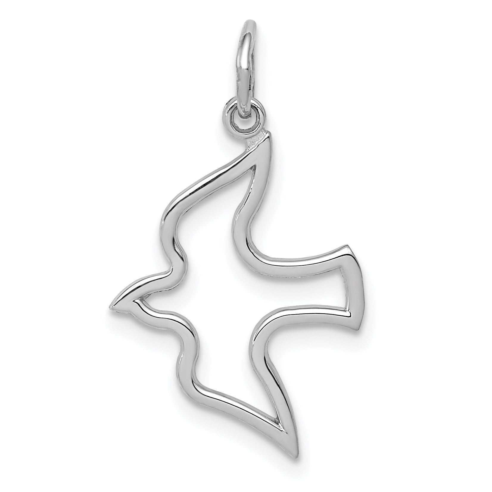 14k White Gold Cut-out Dove Charm