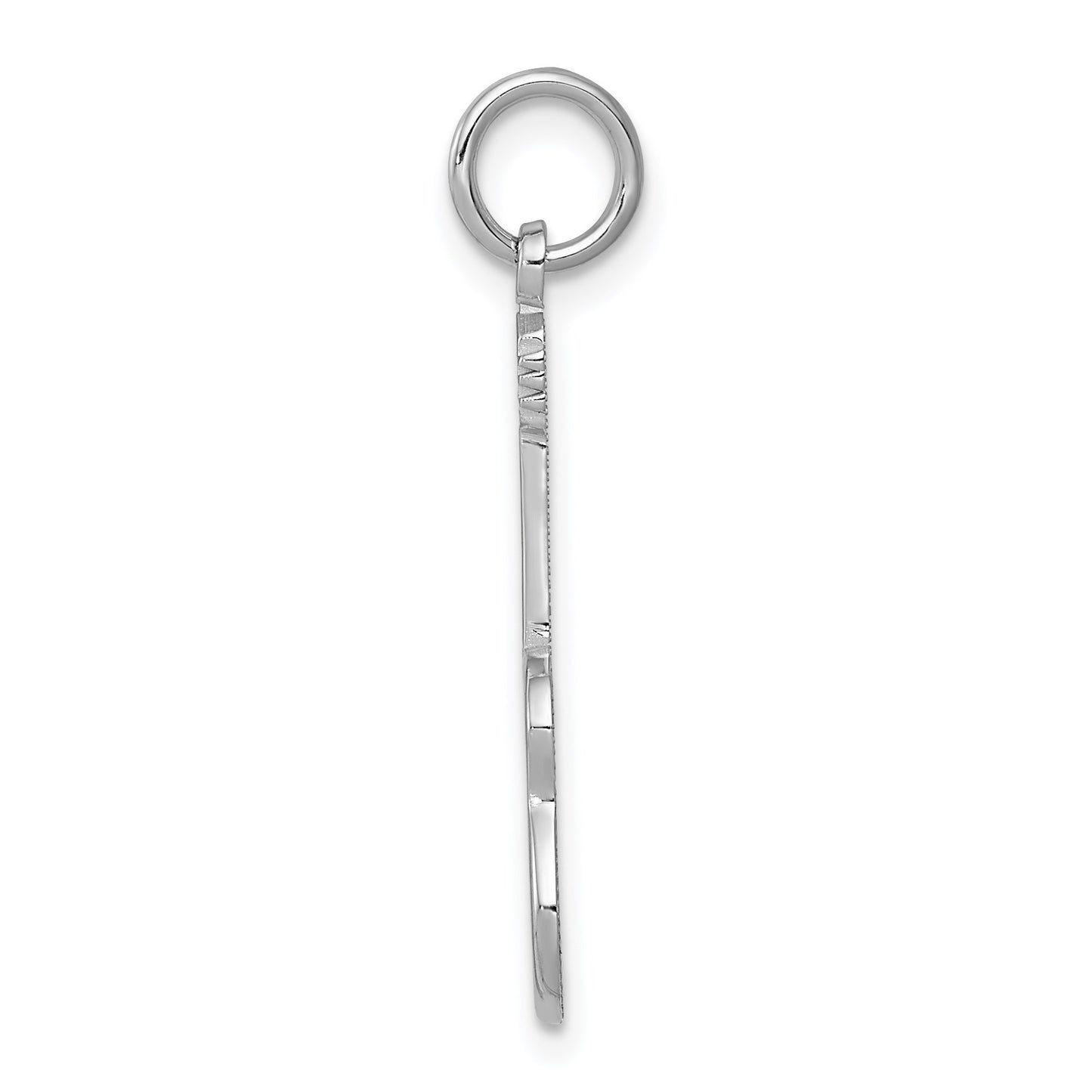 14k White Gold Acoustic Guitar Charm