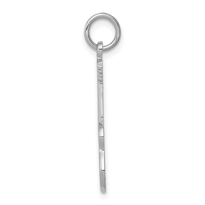 14k White Gold Acoustic Guitar Charm