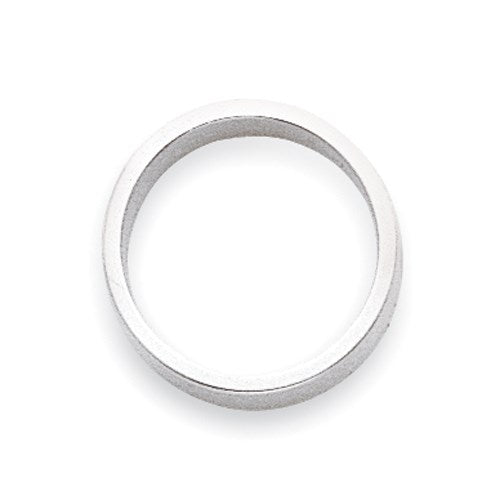 14k White Gold 2mm Lightweight Flat Wedding Band Size 7.5