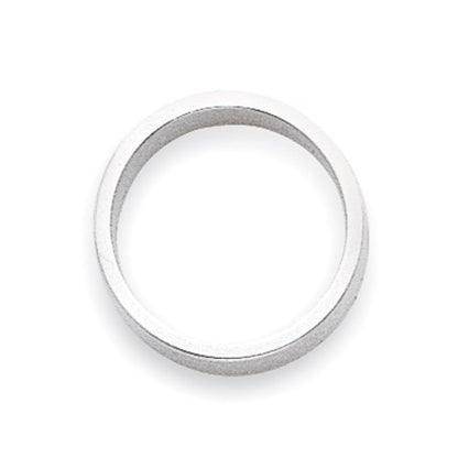 14k White Gold 2mm Lightweight Flat Wedding Band Size 7.5