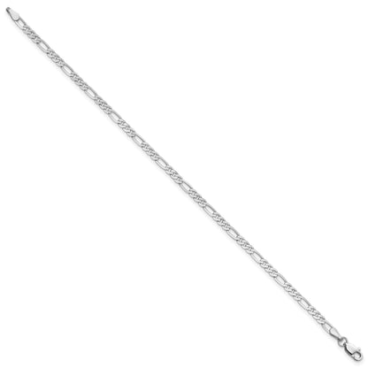 14k White Gold 2.75mm Flat Figaro Chain