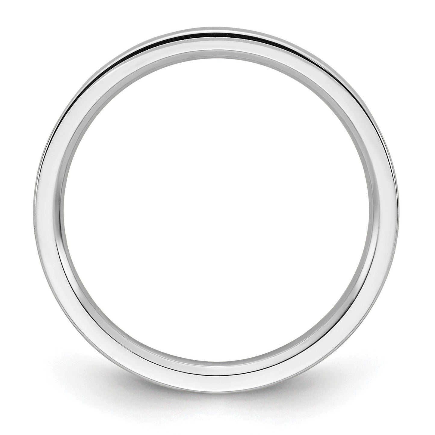 14k White Gold 2mm Standard Weight Flat Comfort Fit Wedding Band Size 5.5