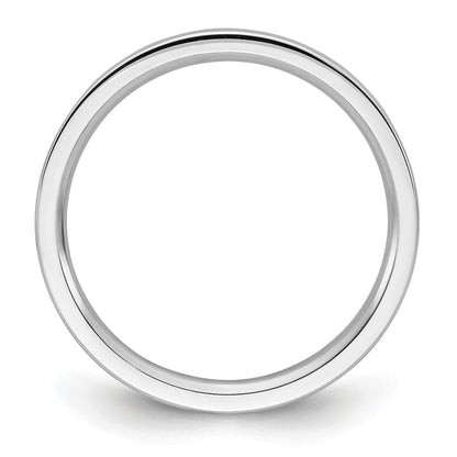 14k White Gold 2mm Standard Weight Flat Comfort Fit Wedding Band Size 7