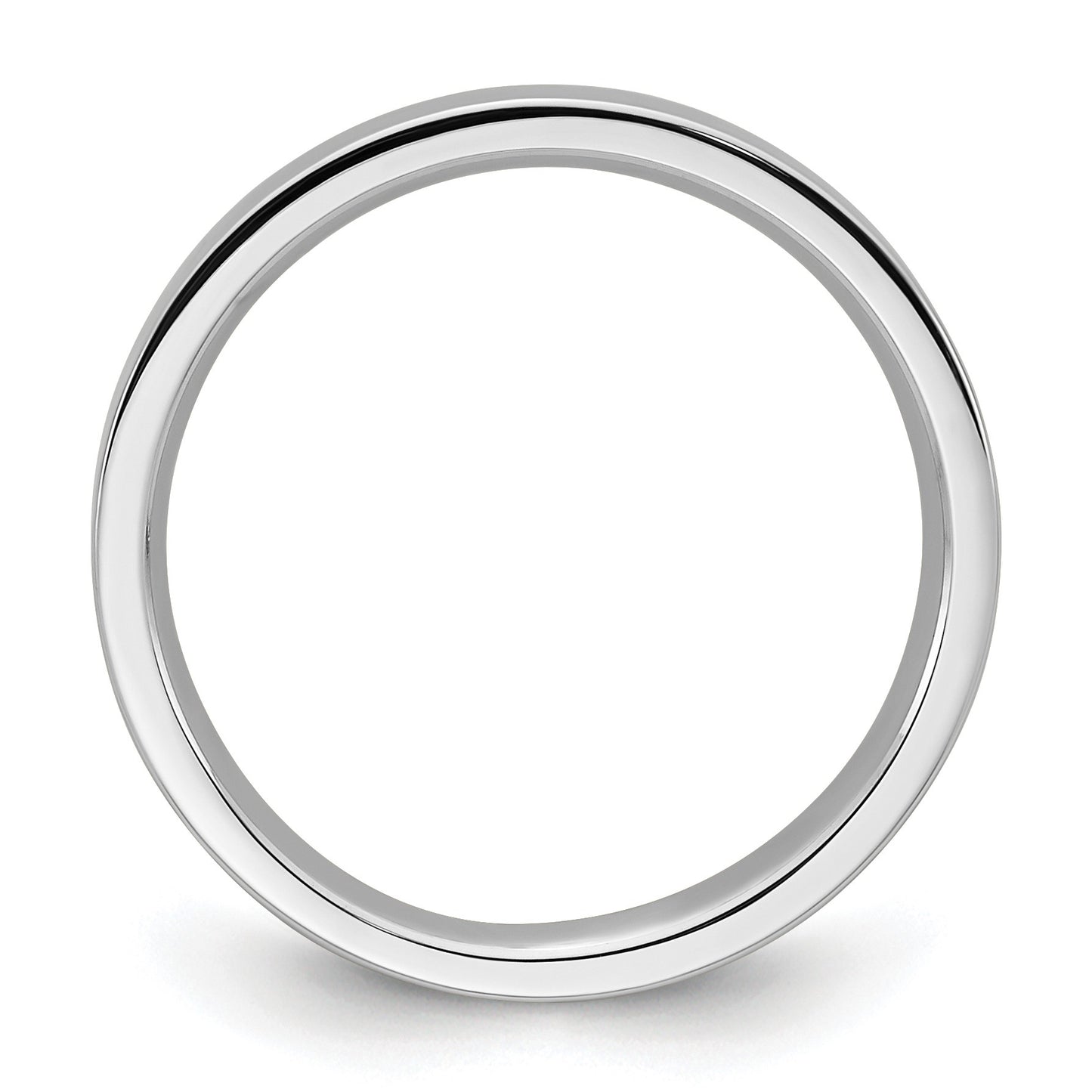 14k White Gold 3mm Standard Weight Flat Comfort Fit Wedding Band Size 13