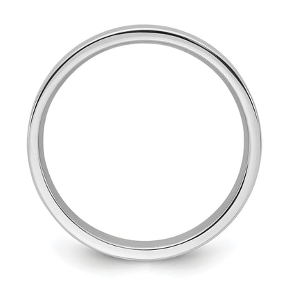 14k White Gold 4mm Standard Weight Flat Comfort Fit Wedding Band Size 10