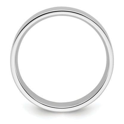 14k White Gold 7mm Standard Weight Flat Comfort Fit Wedding Band Size 7