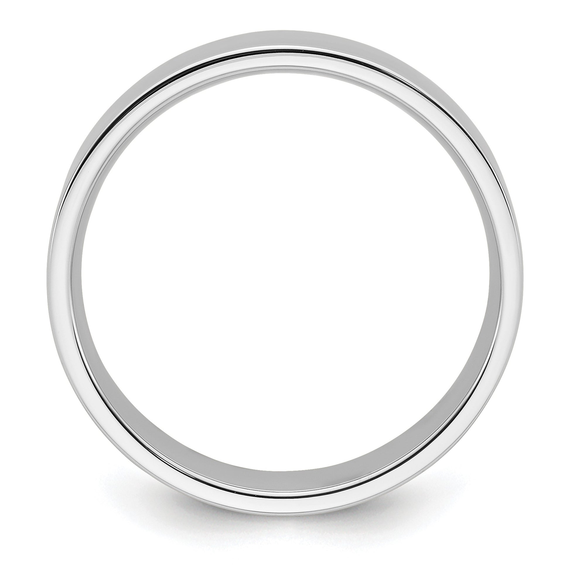 14k White Gold 10mm Standard Weight Flat Comfort Fit Wedding Band Size 10