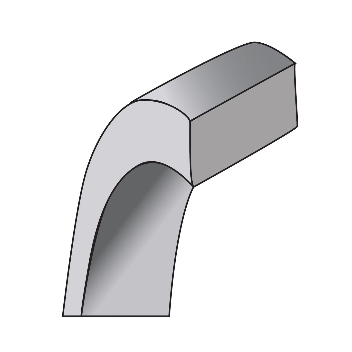 Sterling Silver 8mm Lightweight Flat Size 10 Band