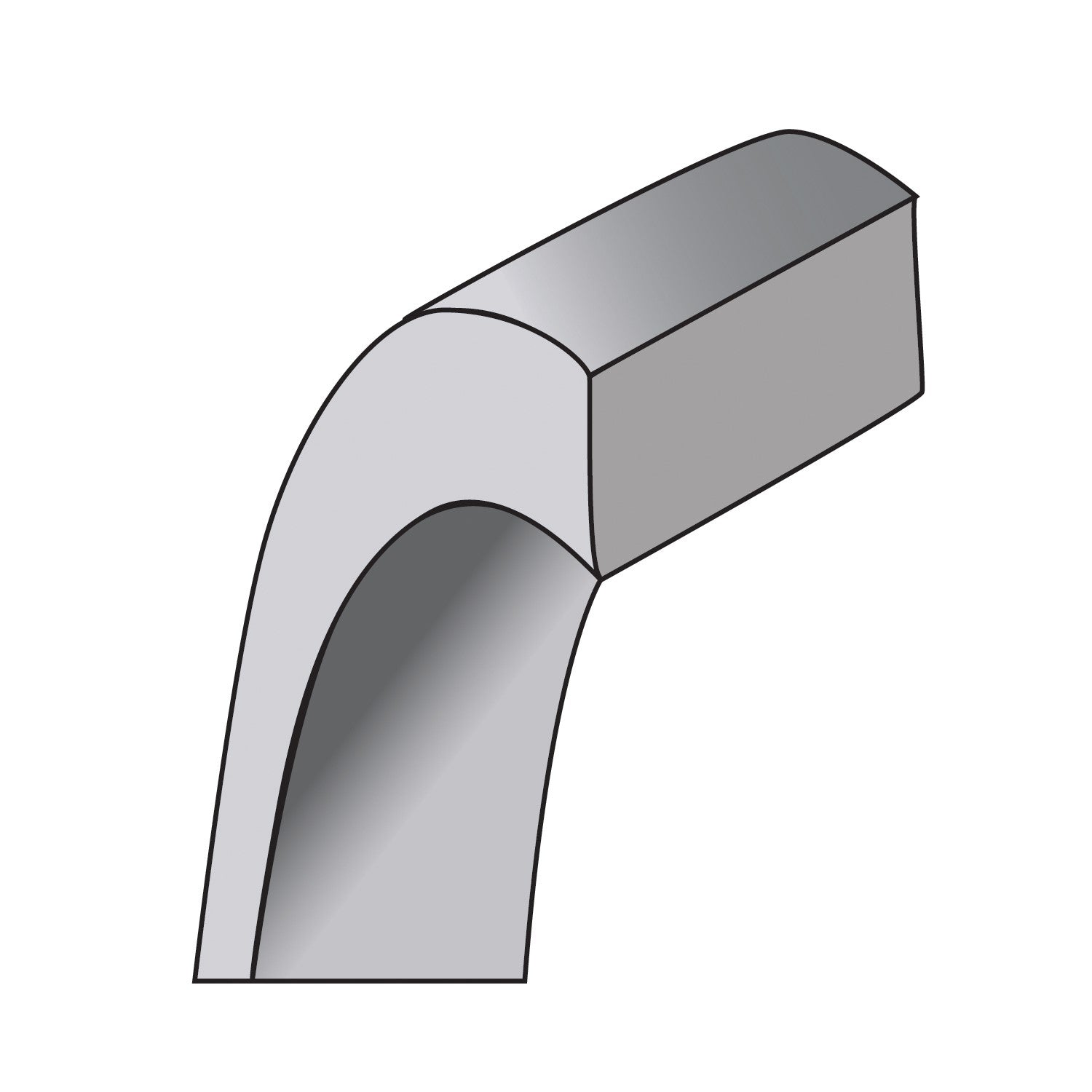 Sterling Silver 10mm Lightweight Flat Size 4 Band