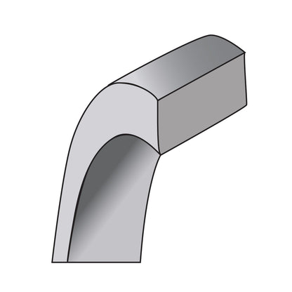 14k White Gold 4mm Lightweight Flat Wedding Band Size 8