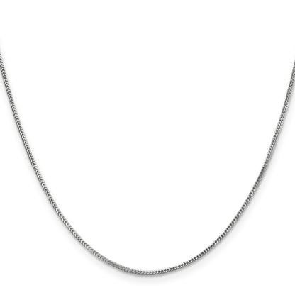 14K White Gold 24 inch .9mm Franco with Lobster Clasp Chain