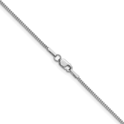 14K White Gold 18 inch .9mm Franco with Lobster Clasp Chain
