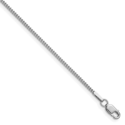 14K White Gold 18 inch .9mm Franco with Lobster Clasp Chain
