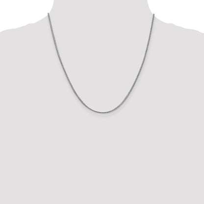 14K White Gold 20 inch 1mm Franco with Lobster Clasp Chain