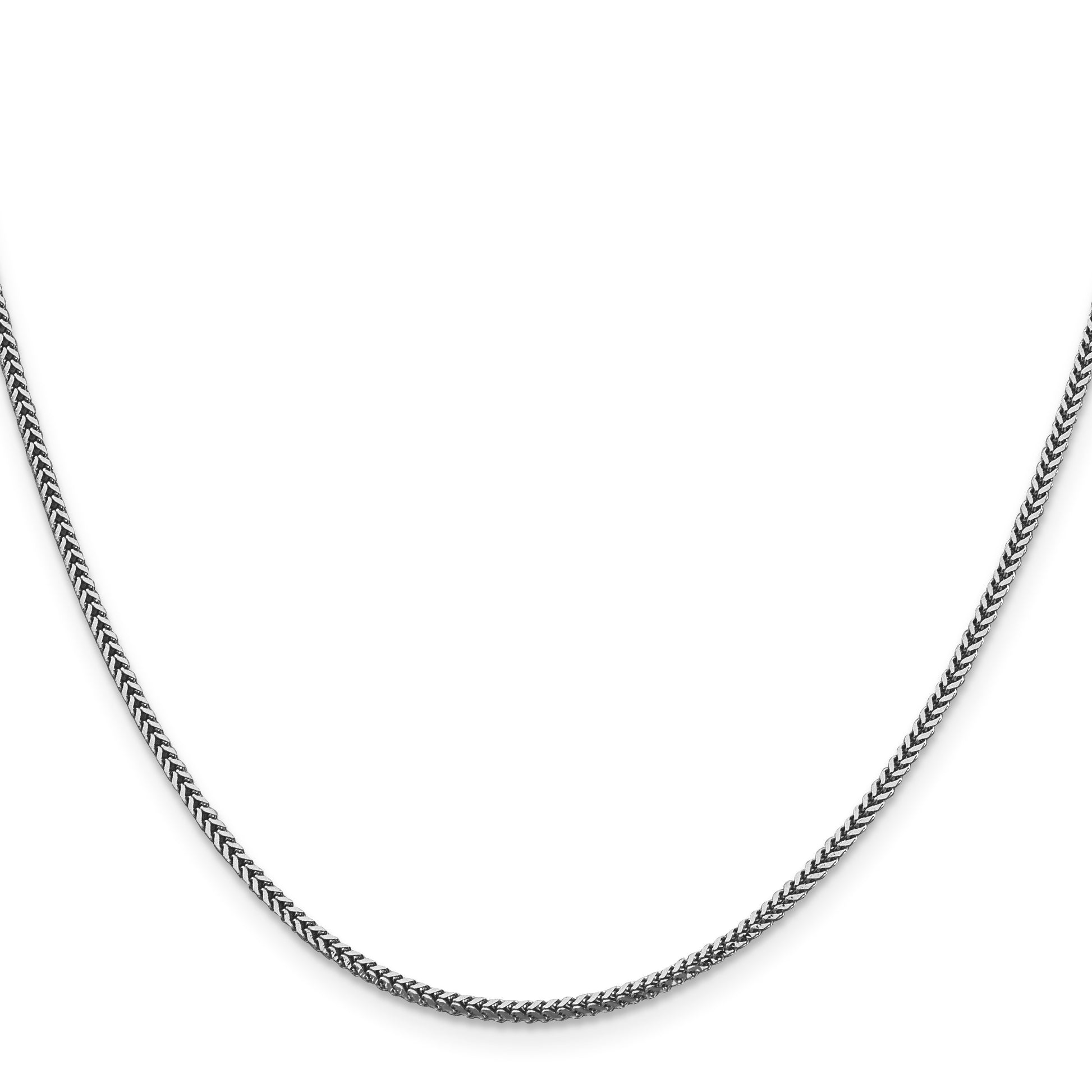 14K White Gold 20 inch 1.4mm Franco with Lobster Clasp Chain