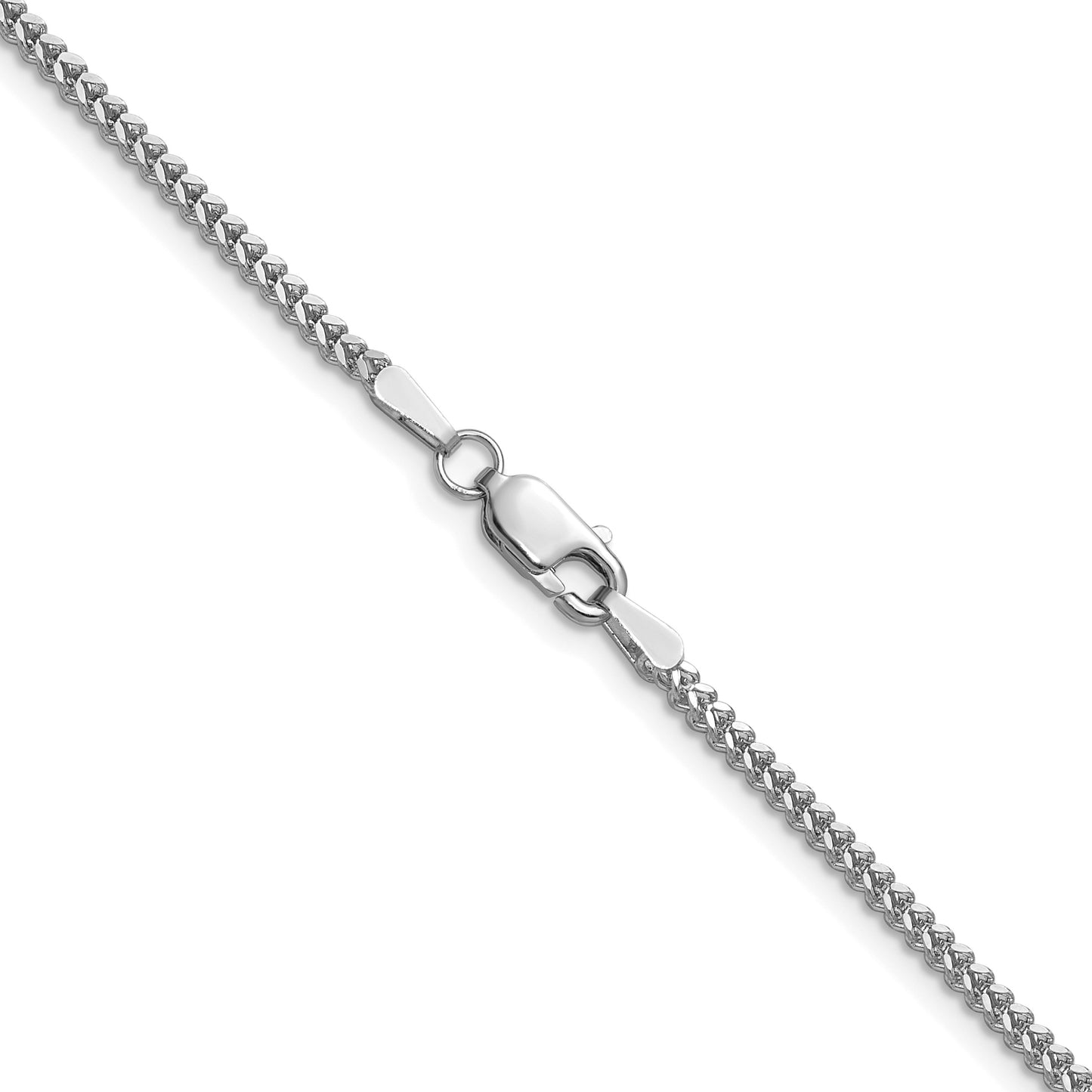 14K White Gold 20 inch 1.4mm Franco with Lobster Clasp Chain