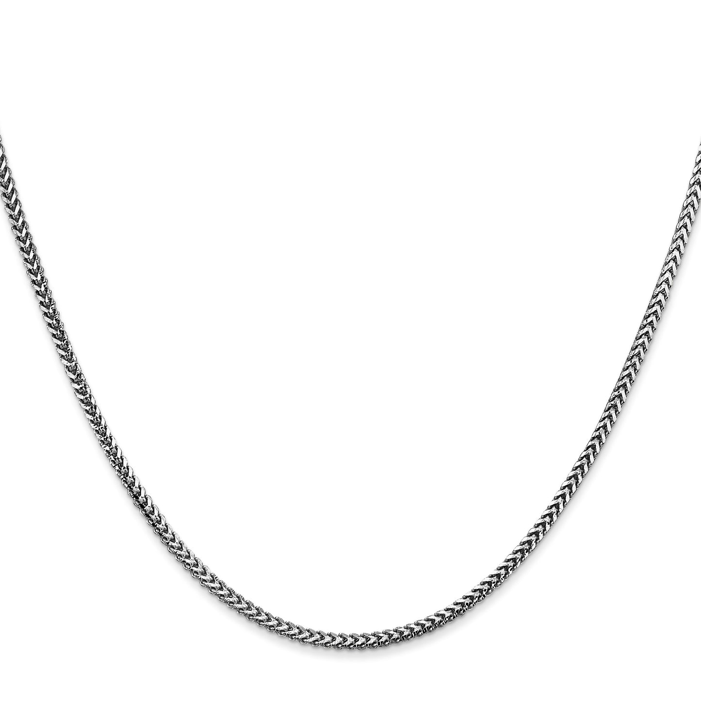 14K White Gold 18 inch 1.5mm Franco with Lobster Clasp Chain