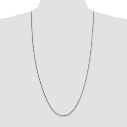 14K White Gold 30 inch 1.5mm Franco with Lobster Clasp Chain