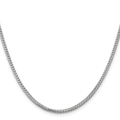 14K White Gold 22 inch 2mm Franco with Lobster Clasp Chain