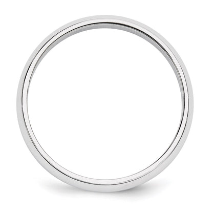 14k White Gold 5mm Half-Round Wedding Band Size 9.5