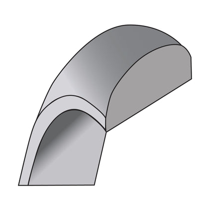 Sterling Silver Rhodium-plated 6mm Half-Round Size 6 Band
