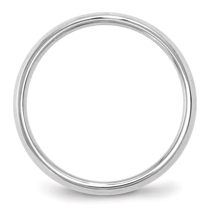 14k White Gold 2.5mm Knife Edge Comfort Fit Wedding Band Size 4.5