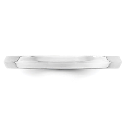 14k White Gold 2.5mm Knife Edge Comfort Fit Wedding Band Size 7.5