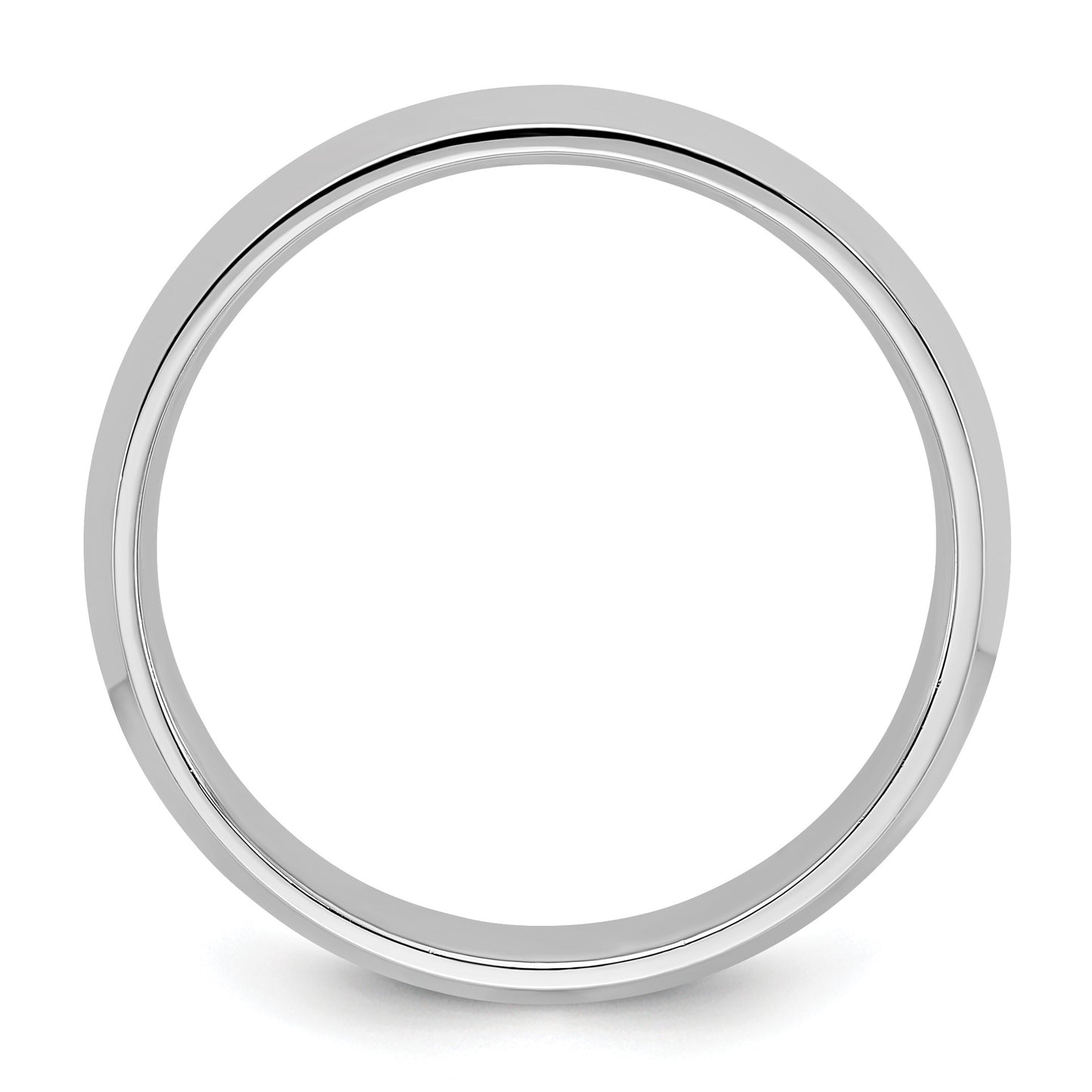 14k White Gold 4mm Knife Edge Comfort Fit Wedding Band Size 12