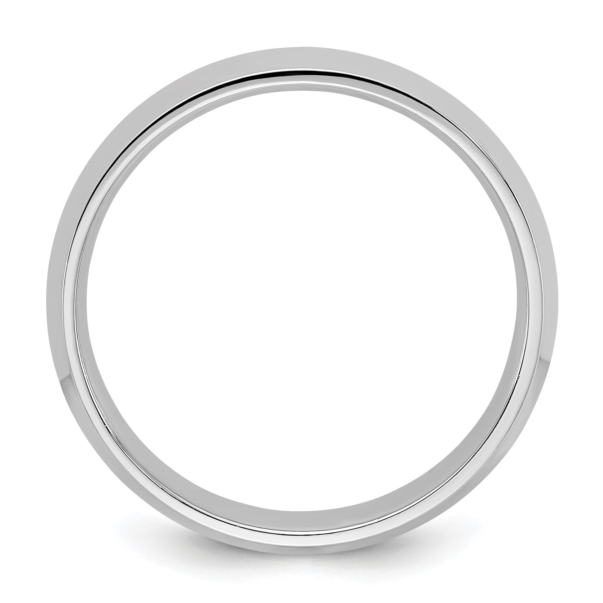 14k White Gold 4mm Knife Edge Comfort Fit Wedding Band Size 10.5