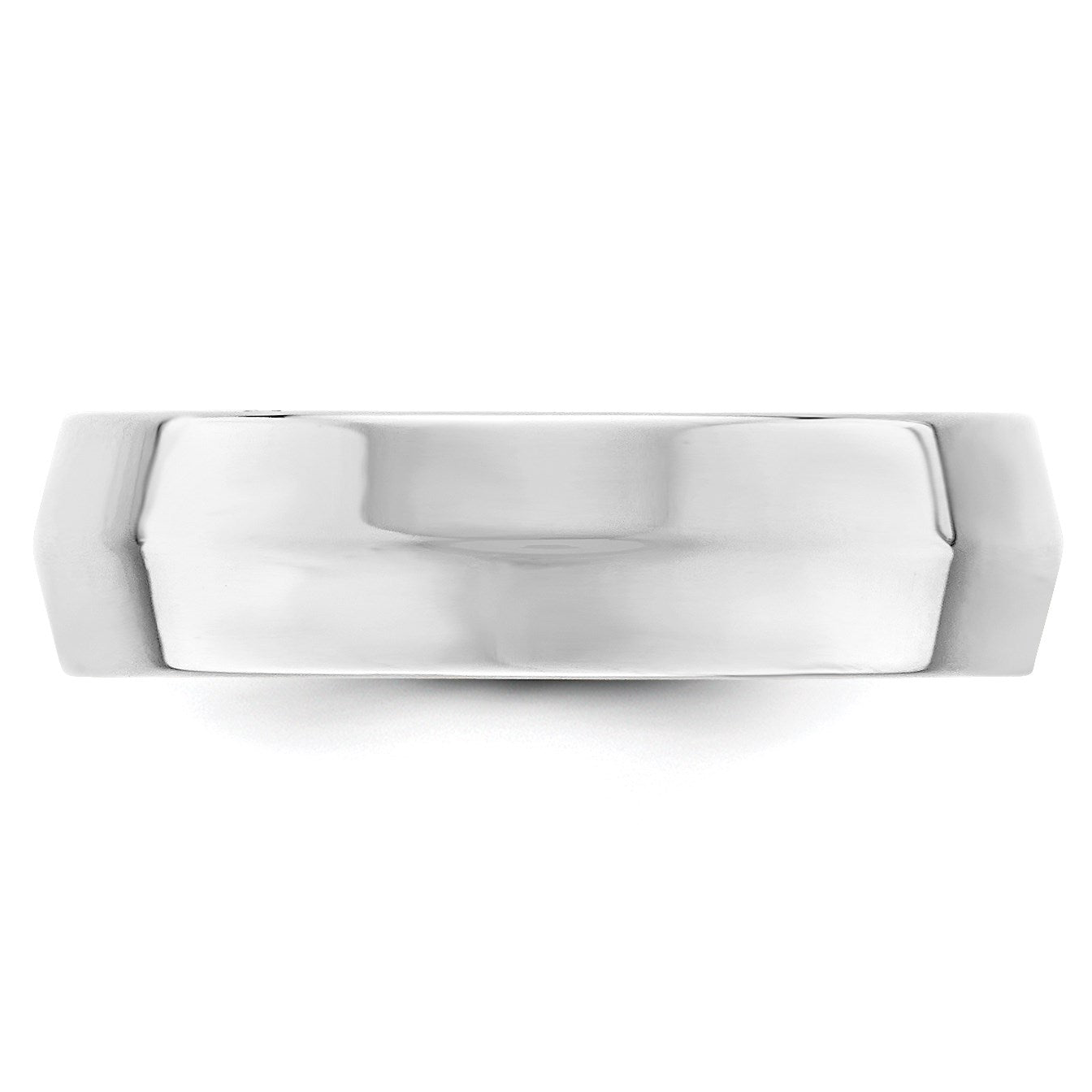 14k White Gold 6mm Knife Edge Comfort Fit Wedding Band Size 11.5