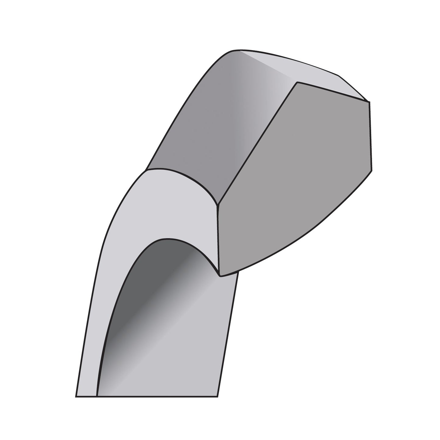 14k White Gold 4mm Knife Edge Comfort Fit Wedding Band Size 9.5