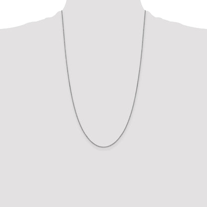 14K White Gold 26 inch .9mm Box with Lobster Clasp Chain