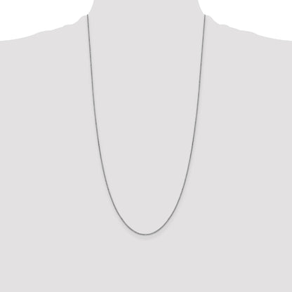 14K White Gold 28 inch .9mm Box with Lobster Clasp Chain