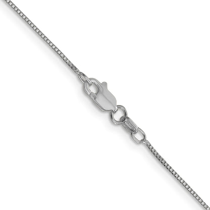 14K White Gold 30 inch .7mm Box with Lobster Clasp Chain