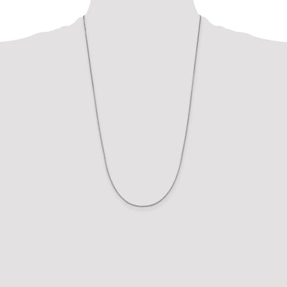 14K White Gold 26 inch .95mm Box with Lobster Clasp Chain