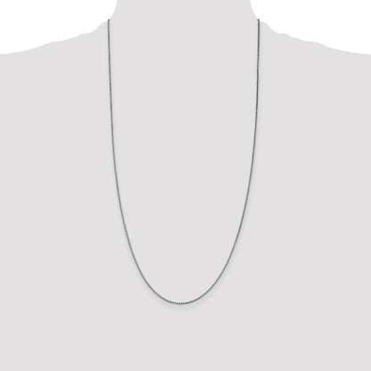 14K White Gold 28 inch 1.05mm Box with Lobster Clasp Chain