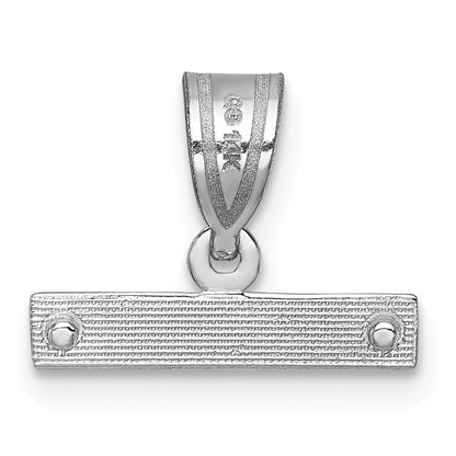 14kw Large Brushed Diamond Cut Number Top Charm