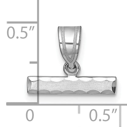 14kw Large Brushed Diamond Cut Number Top Charm