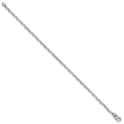14K 7.25 inch 2.75mm Hand Polished Fancy Link with Lobster Clasp Bracelet